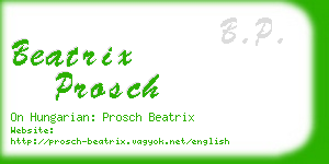 beatrix prosch business card